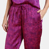 Zivame Primrose Woven Pyjama Set - Dark Purple — thumbnail 6